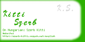 kitti szerb business card